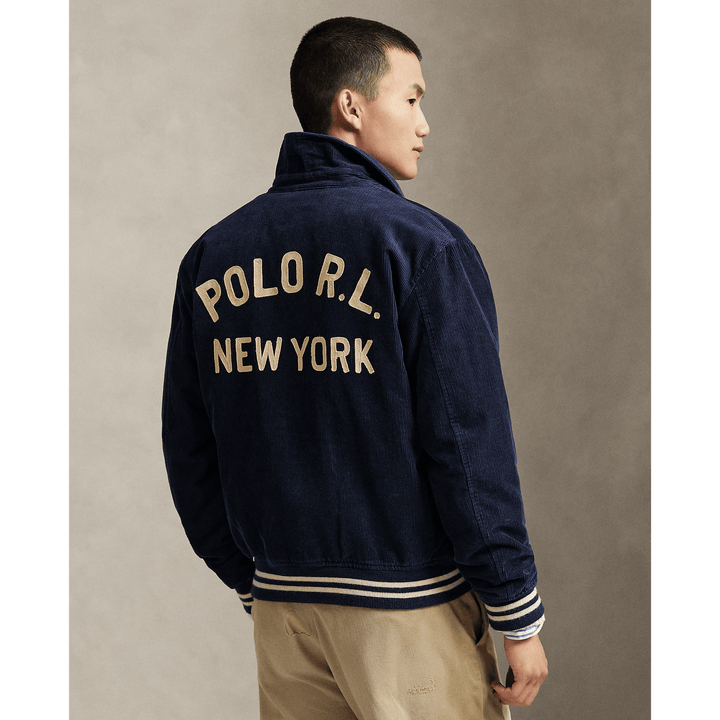 POLO RALPH LAUREN - Veste à lettre en velours côtelé Marine aviateur - Lothaire