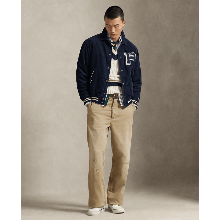 POLO RALPH LAUREN - Veste à lettre en velours côtelé Marine aviateur - Lothaire
