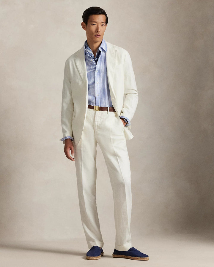 POLO RALPH LAUREN - Veste costume Polo Soft Modern Fit lin Blanc crème - Lothaire