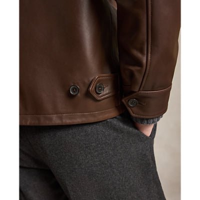 POLO RALPH LAUREN - Veste Coupe-Vent en Cuir Marron - Lothaire