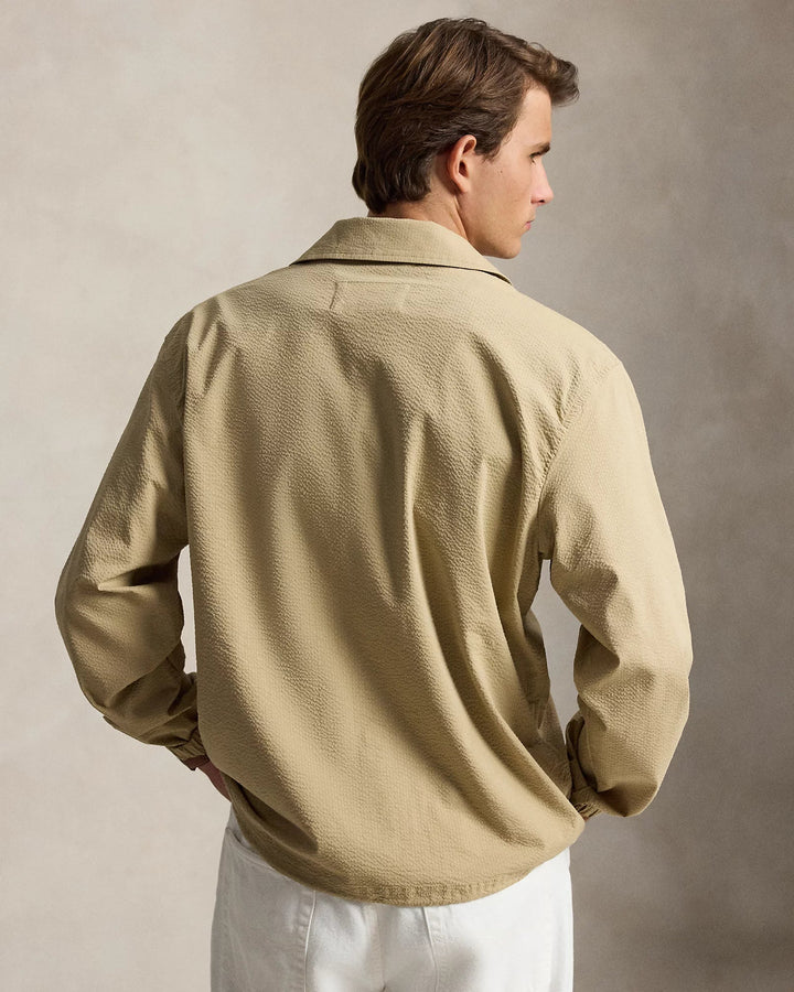 POLO RALPH LAUREN - Veste de coach en seersucker Kaki - Lothaire