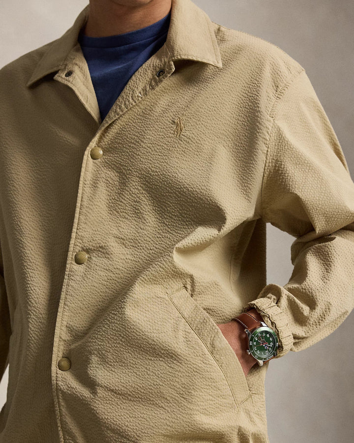 POLO RALPH LAUREN - Veste de coach en seersucker Kaki - Lothaire