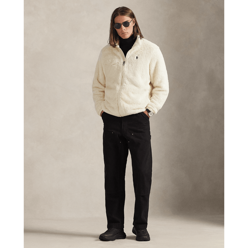 POLO RALPH LAUREN - Veste polaire à poils bouclés Crème - Lothaire