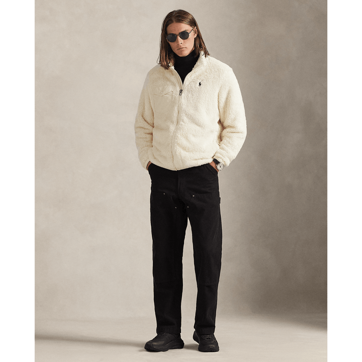 POLO RALPH LAUREN - Veste polaire à poils bouclés Crème - Lothaire