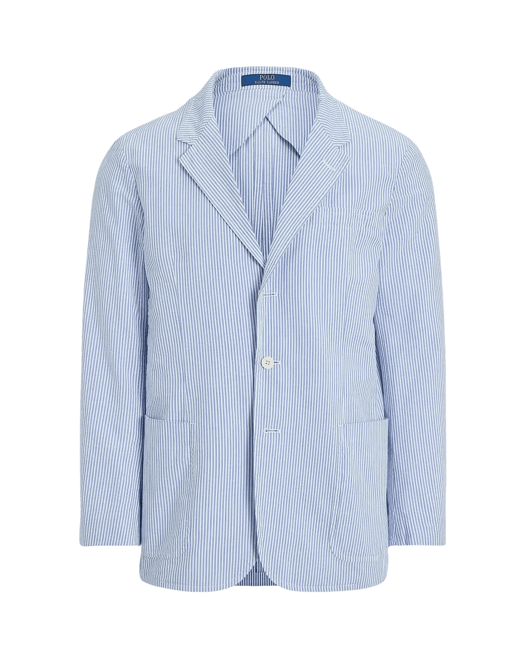 POLO RALPH LAUREN - Veste Polo Soft Modern Fit en seersucker Bleu vif et Blanc - Lothaire