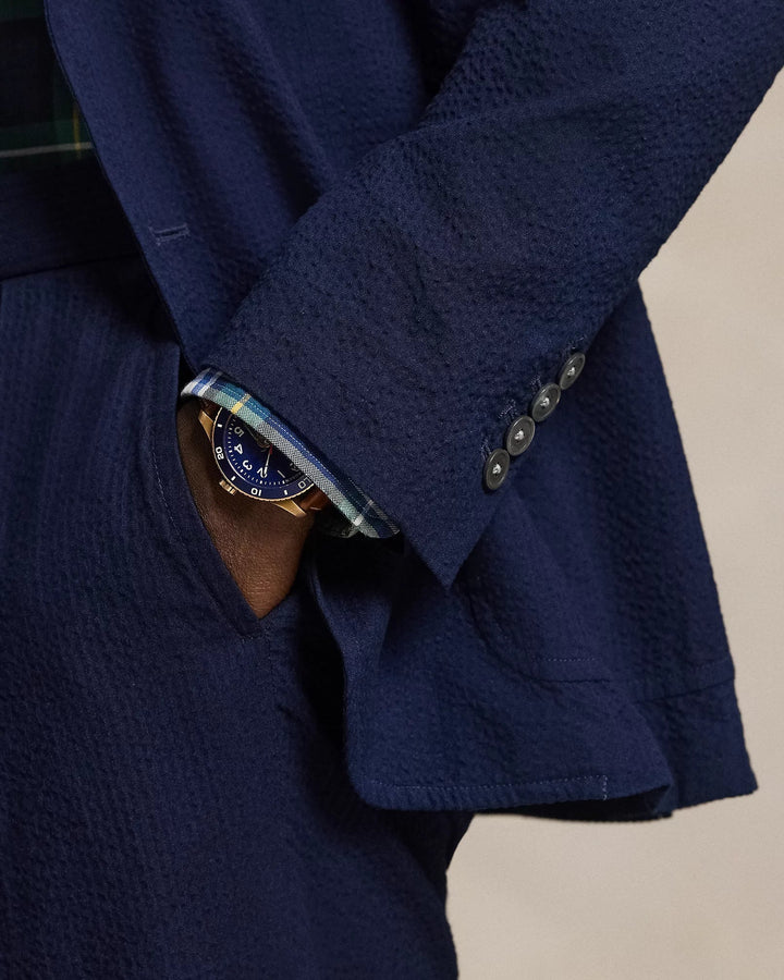 POLO RALPH LAUREN - Veste Polo Soft Modern Fit en seersucker Indigo - Lothaire