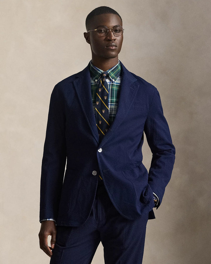 POLO RALPH LAUREN - Veste Polo Soft Modern Fit en seersucker Indigo - Lothaire