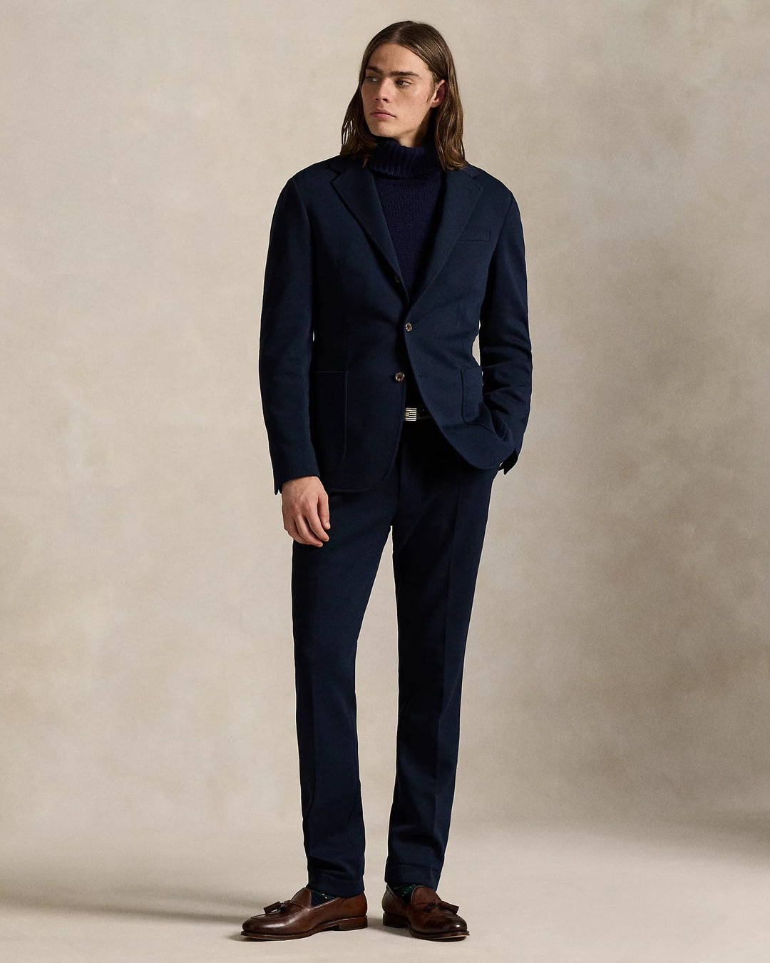 POLO RALPH LAUREN - Veste Polo Soft Modern Fit maille double Bleu marine - Lothaire