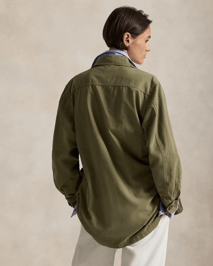 POLO RALPH LAUREN - Veste utilitaire en toile de coton Vert olive - Lothaire