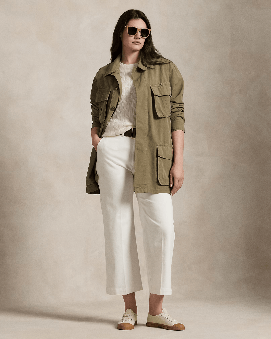 POLO RALPH LAUREN - Veste utilitaire en toile de coton Vert olive - Lothaire