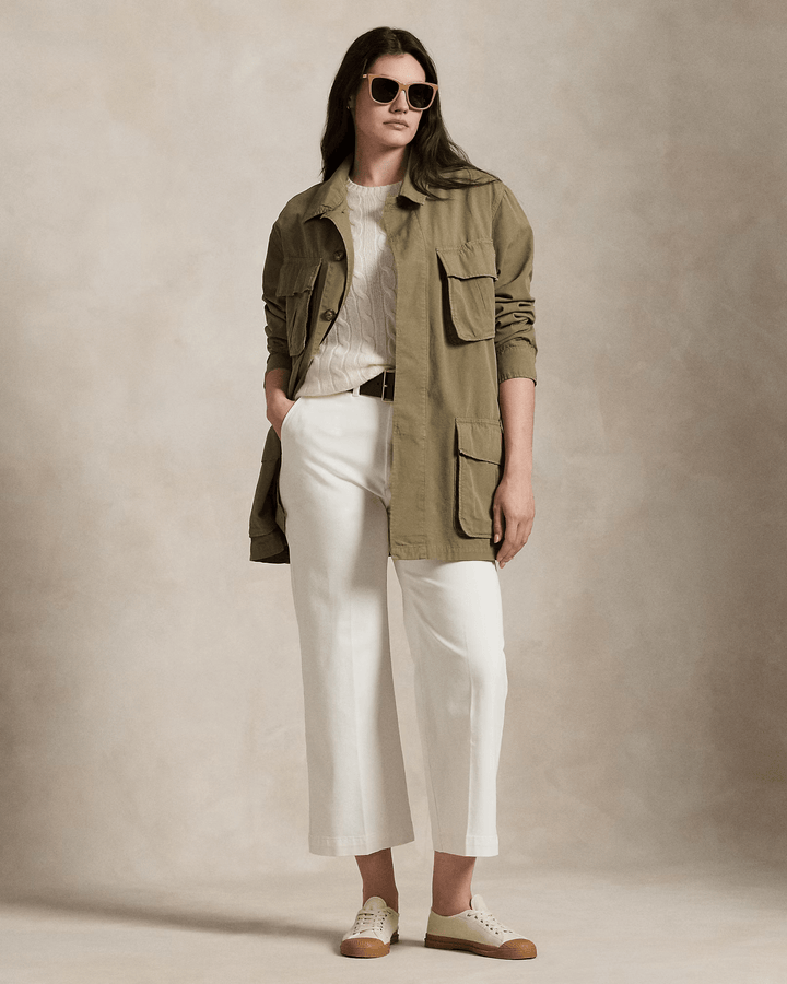 POLO RALPH LAUREN - Veste utilitaire en toile de coton Vert olive - Lothaire