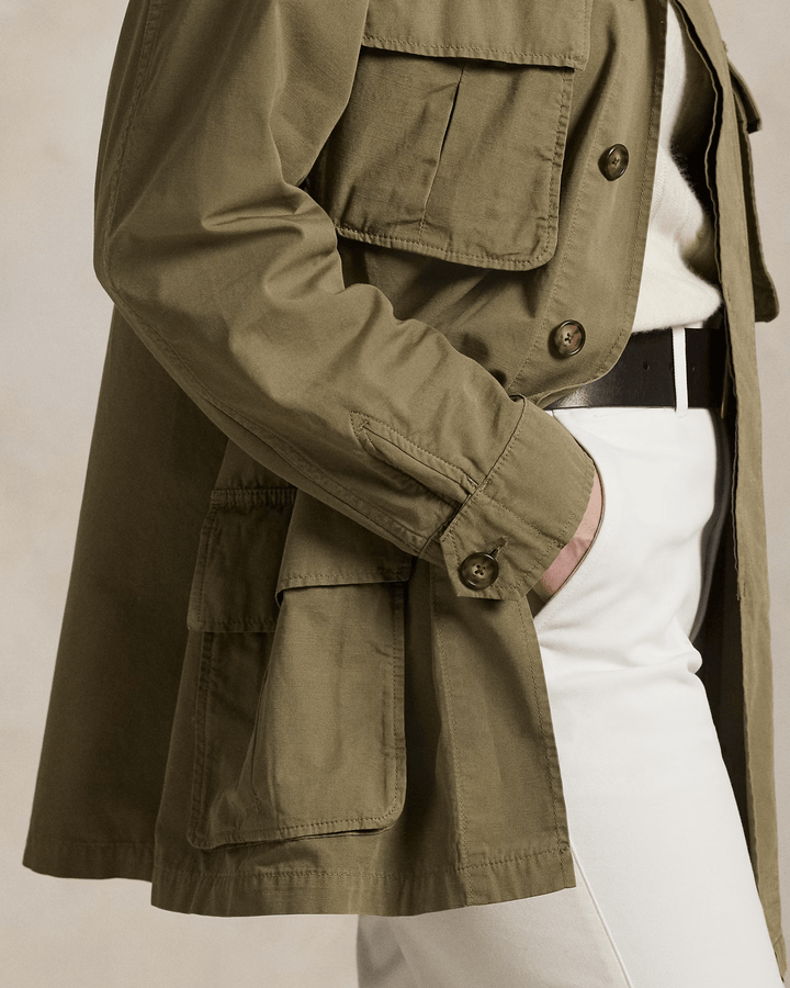 POLO RALPH LAUREN - Veste utilitaire en toile de coton Vert olive - Lothaire