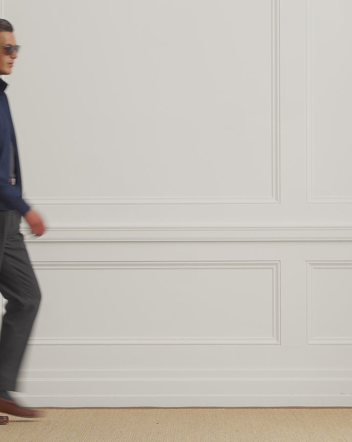 POLO RALPH LAUREN - Pull en cachemire Birdseye Gris foncé chiné