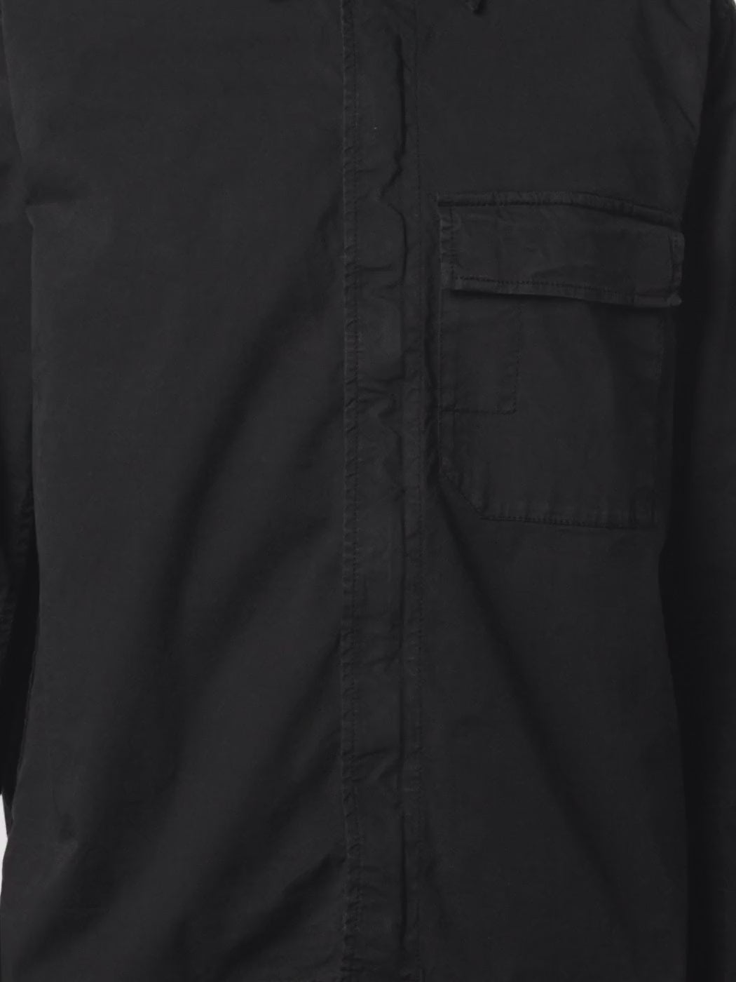 STONE ISLAND - Regular-fit Overshirt with Concealed Zipper Noir