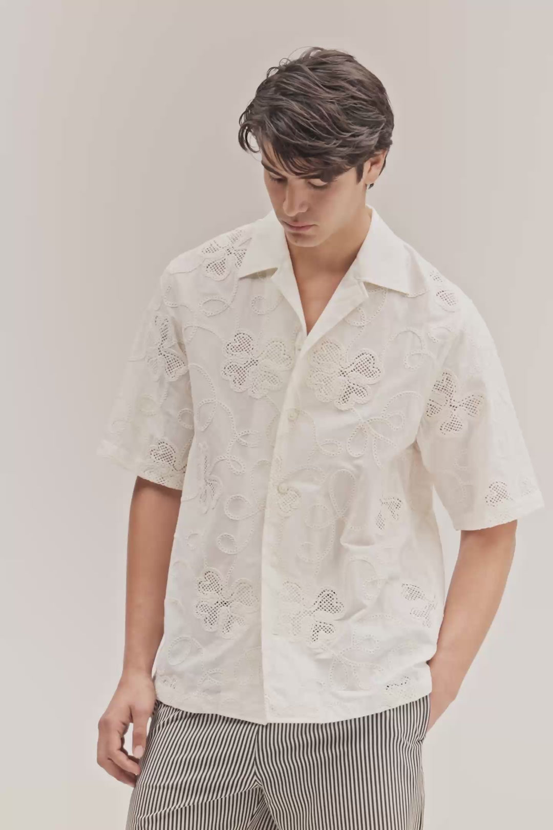 NN. 07 - Chemise Ben brodée Ivoire