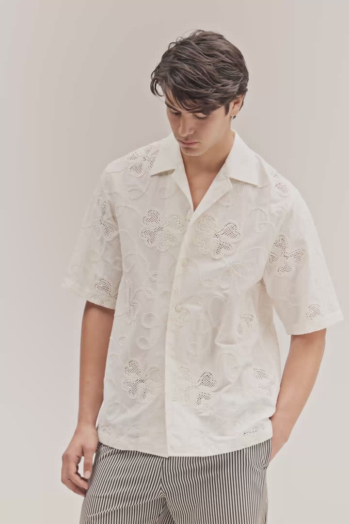NN. 07 - Chemise Ben brodée Ivoire