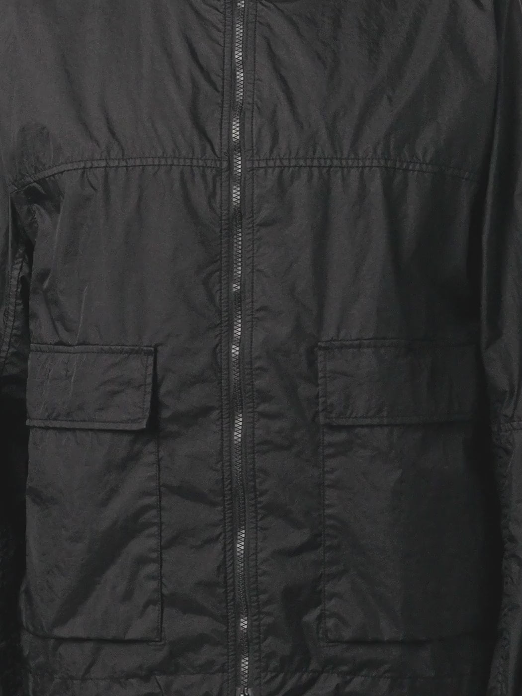 STONE ISLAND - Hooded jacket with water-resistant membrane Noir