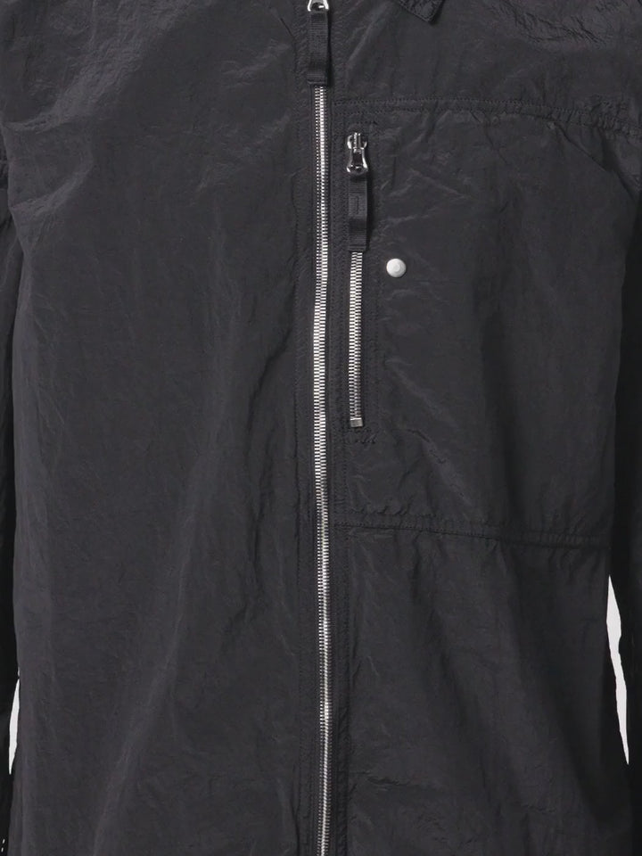 STONE ISLAND - Surchemise coupe classique avec poche zippée Noir