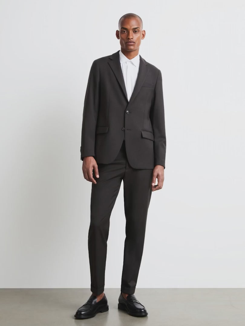 RRD - Blazer Terzitel en laine technique stretch Marron