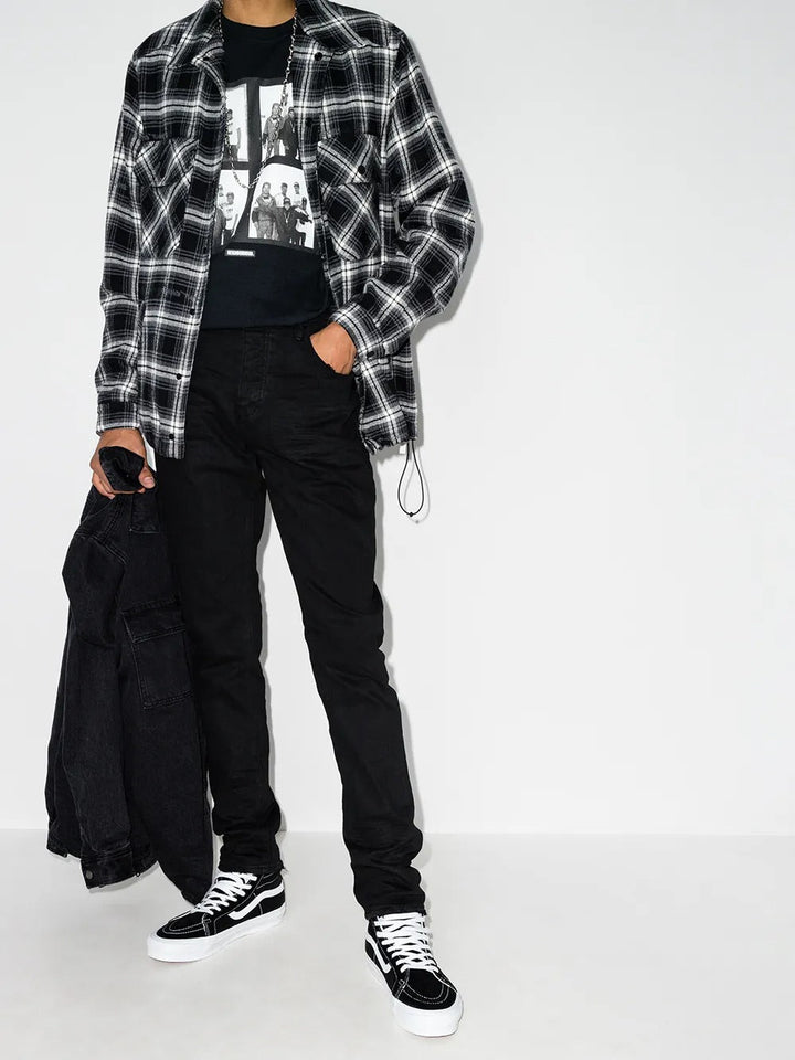 PURPLE BRAND - Jean à Bords Francs Noir - Lothaire