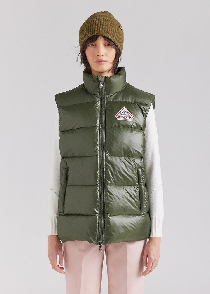 PYRENEX - Doudoune sans - manche unisexe John Deep khaki - Lothaire