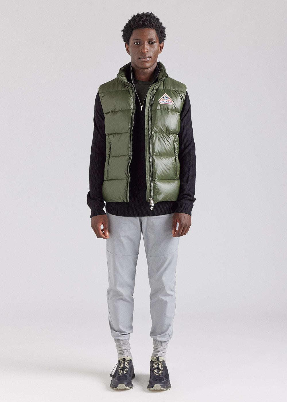 PYRENEX - Doudoune sans - manche unisexe John Deep khaki - Lothaire