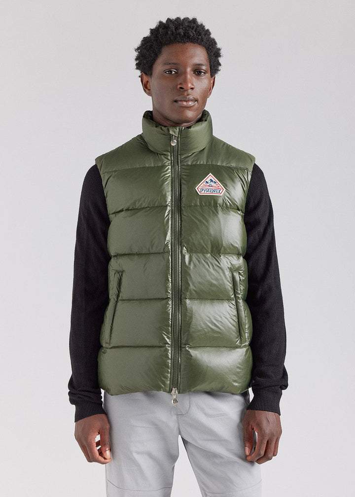 PYRENEX - Doudoune sans - manche unisexe John Deep khaki - Lothaire