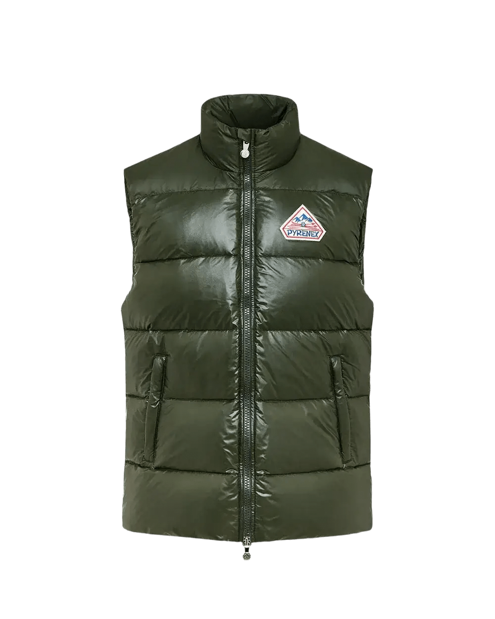 PYRENEX - Doudoune sans - manche unisexe John Deep vert khaki brillant HIVER 2025 - 2026 👍 - Lothaire