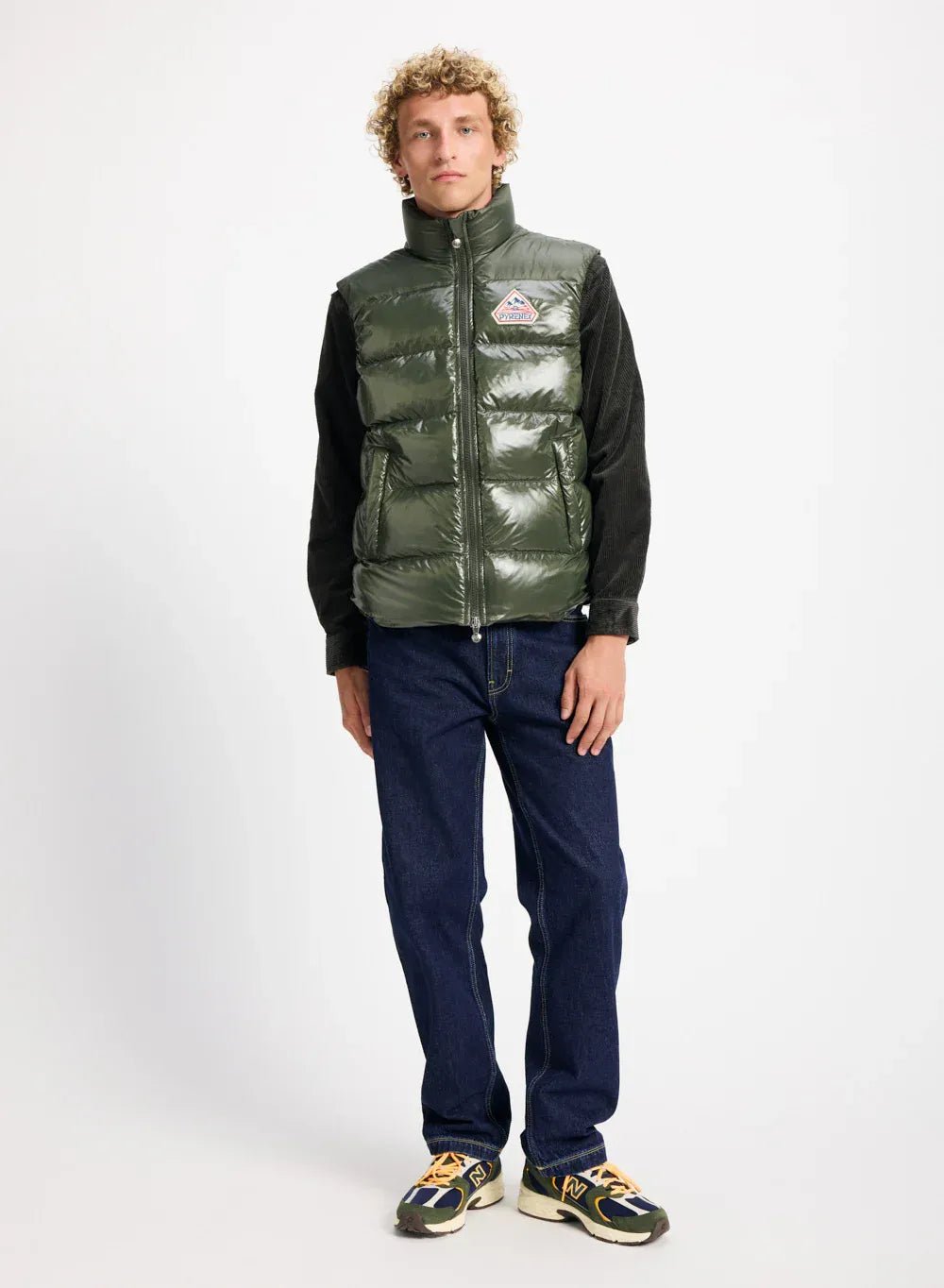 PYRENEX - Doudoune sans - manche unisexe John Deep vert khaki brillant HIVER 2025 - 2026 👍 - Lothaire