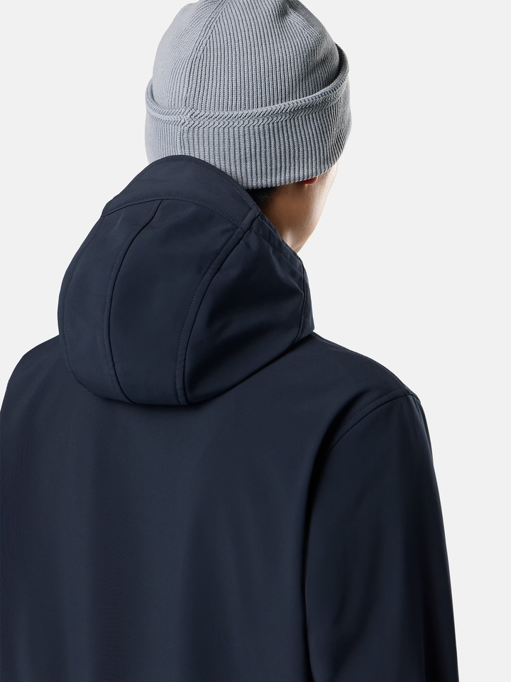 STONE ISLAND - Veste Soft Shell-R à capuche Bleu marine
