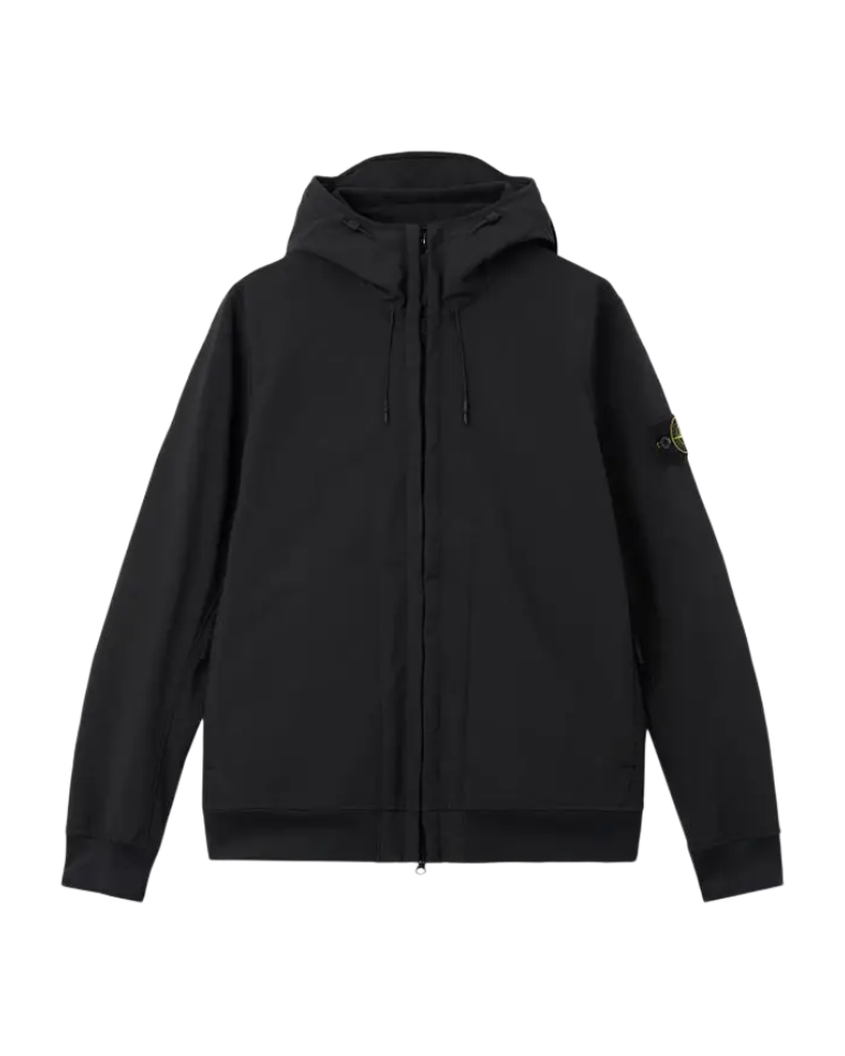 STONE ISLAND - Veste à capuche Soft Shell-R E.Dye® Technology Noir