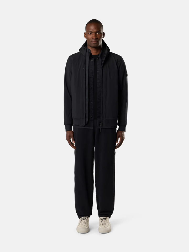 STONE ISLAND - Veste à capuche Soft Shell-R E.Dye® Technology Noir