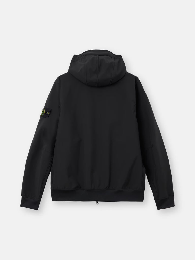 STONE ISLAND - Veste à capuche Soft Shell-R E.Dye® Technology Noir