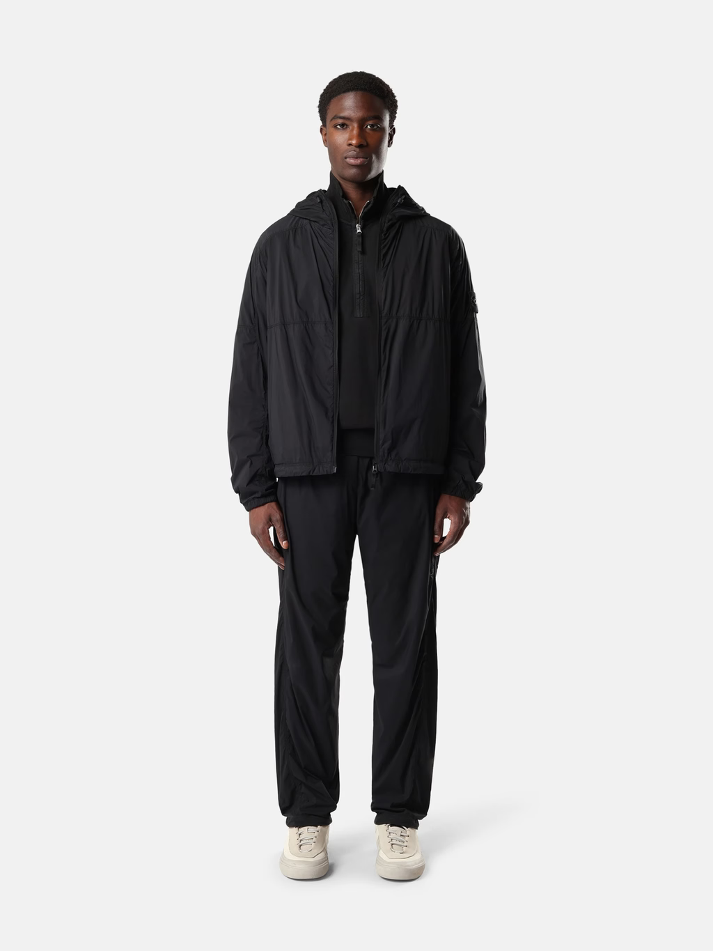 STONE ISLAND - Veste à capuche Ultralight Nylon Stretch-TC Noir
