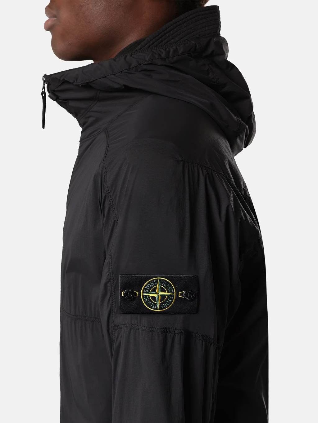 STONE ISLAND - Veste à capuche Ultralight Nylon Stretch-TC Noir