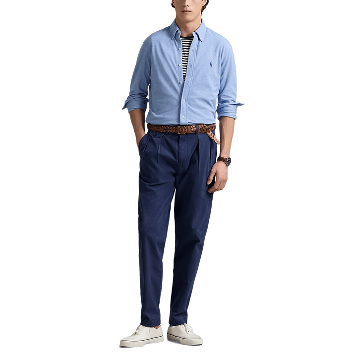RALPH LAUREN - Chemise ultra - légère en coton piqué Bleu - Lothaire