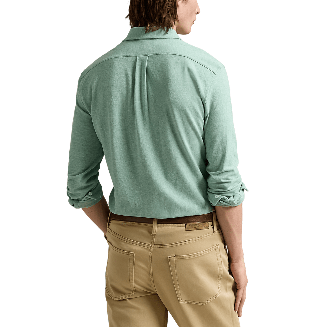 RALPH LAUREN - Chemise ultra - légère en coton piqué Vert d'eau - Lothaire