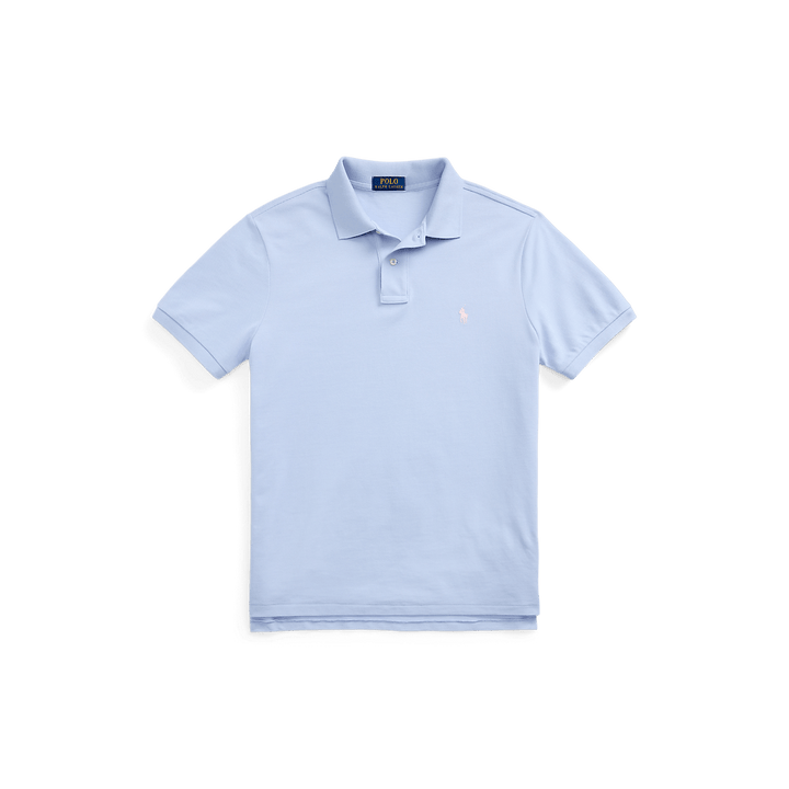 RALPH LAUREN - Polo coupe ajustée en piqué Bleu ciel - Lothaire