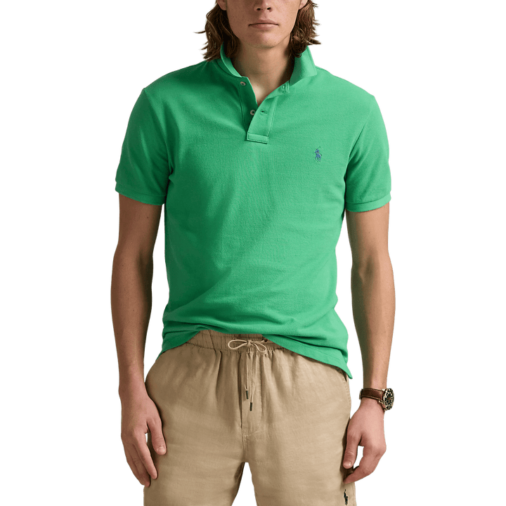 RALPH LAUREN - Polo coupe ajustée en piqué Vert - Lothaire