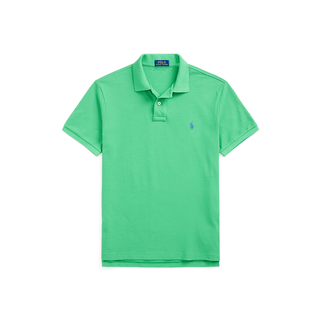 RALPH LAUREN - Polo coupe ajustée en piqué Vert - Lothaire