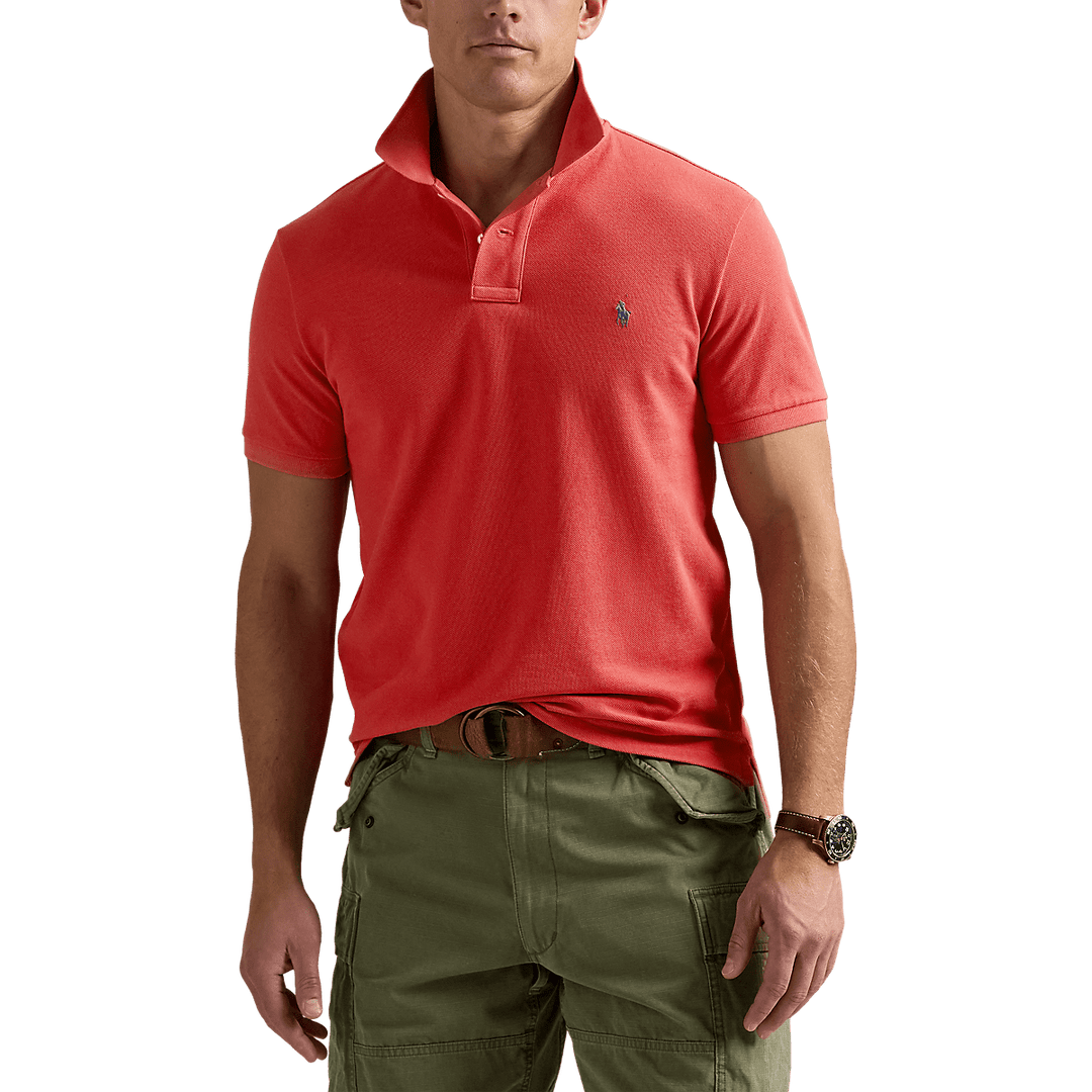 RALPH LAUREN - Polo en piqué coupe ajustée Rouge - Lothaire