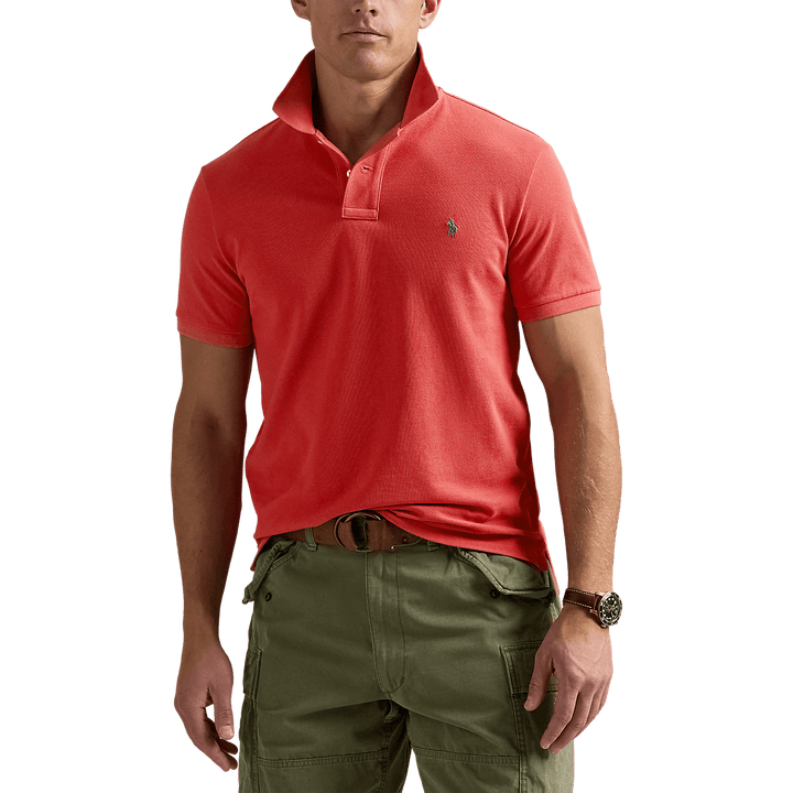 RALPH LAUREN - Polo en piqué coupe ajustée Rouge - Lothaire