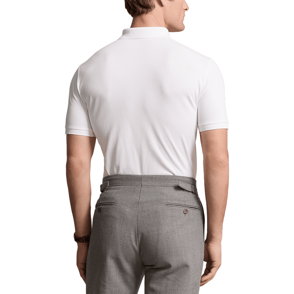 RALPH LAUREN - Polo en piqué stretch Custom Slim Fit Blanc - Lothaire