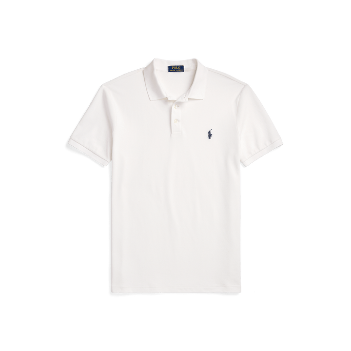RALPH LAUREN - Polo en piqué stretch Custom Slim Fit Blanc - Lothaire