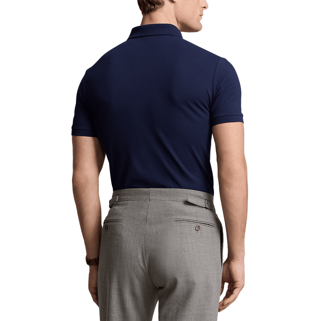 RALPH LAUREN - Polo en piqué stretch Custom Slim Fit Bleu marine - Lothaire