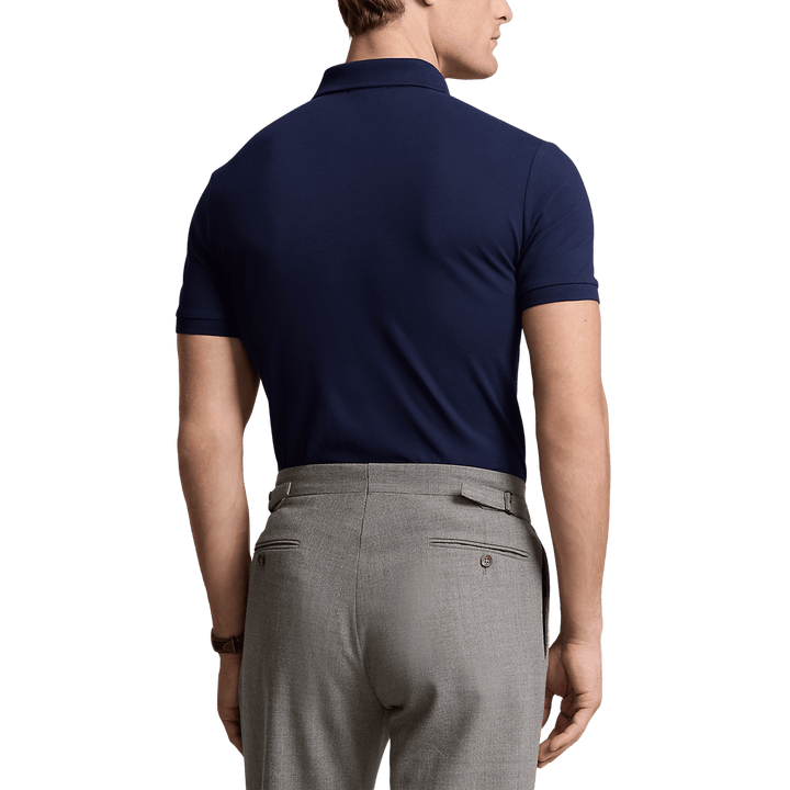 RALPH LAUREN - Polo en piqué stretch Custom Slim Fit Bleu marine - Lothaire