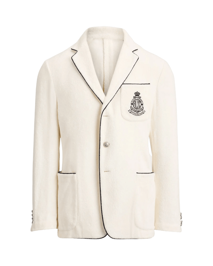 RALPH LAUREN PURPLE - Blazer fait main brodé en coton éponge Blanc - Lothaire