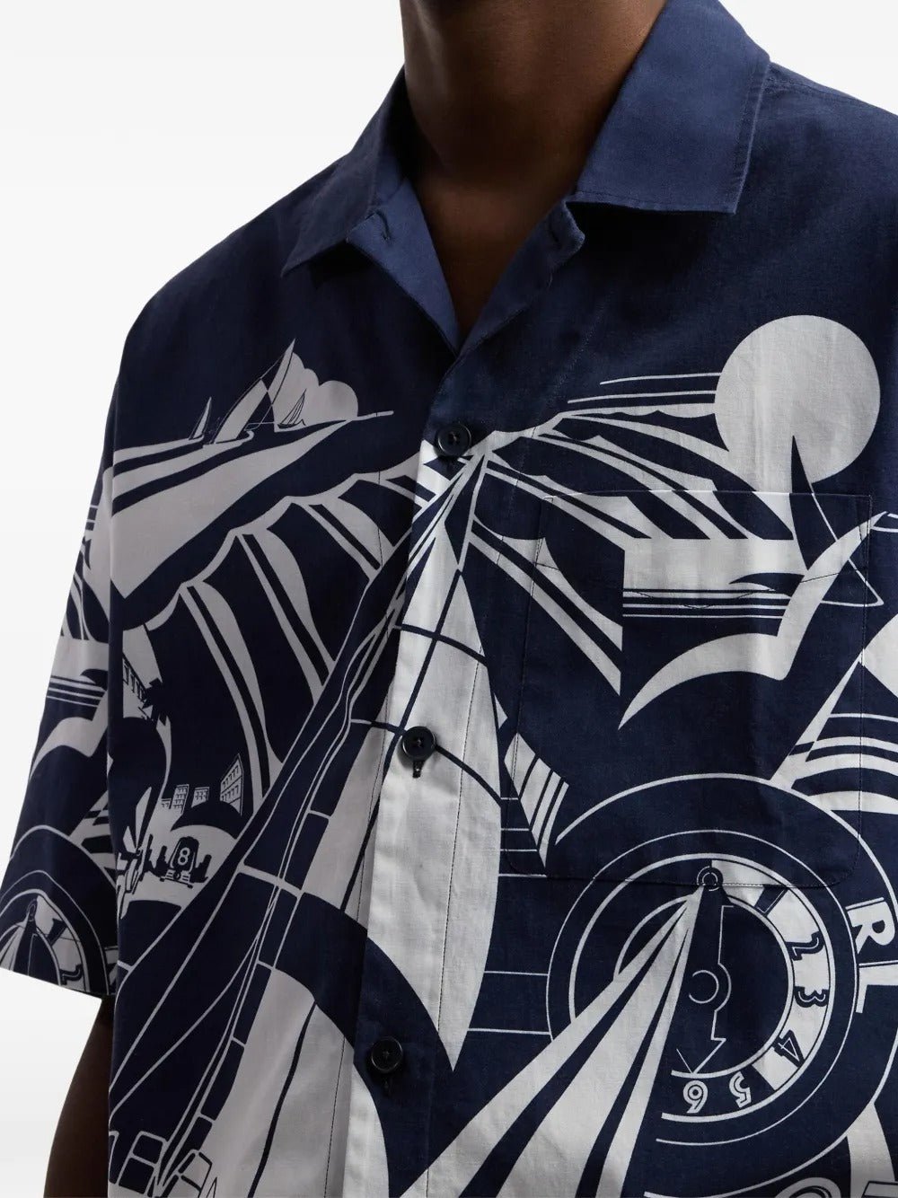 Ralph Lauren Purple Label chemise à imprimé et à manches courtes bleu - Lothaire