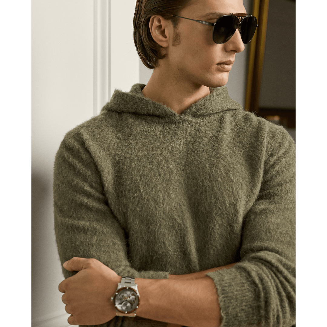 RALPH LAUREN PURPLE LABEL - Pull à capuche en cachemire et laine - Lothaire