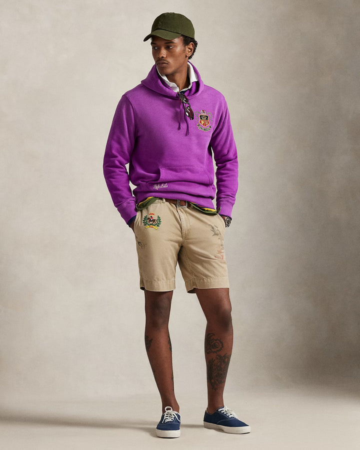 RALPH LAUREN PURPLE LABEL - Sweat à capuche en polaire brodé coupe vintage Paloma Violet - Lothaire